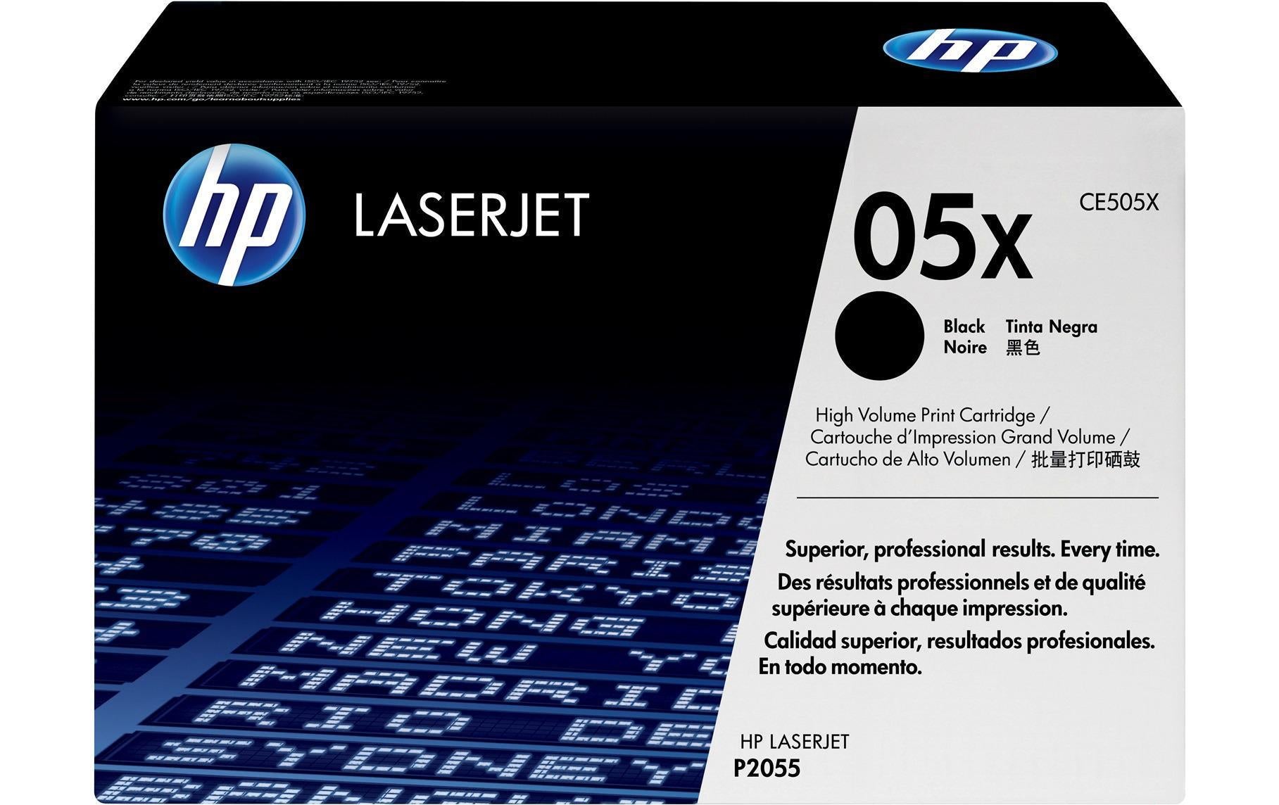 HP Toner 05X - Black (CE505X) Seitenkapazität ~ 6'500 Seiten
