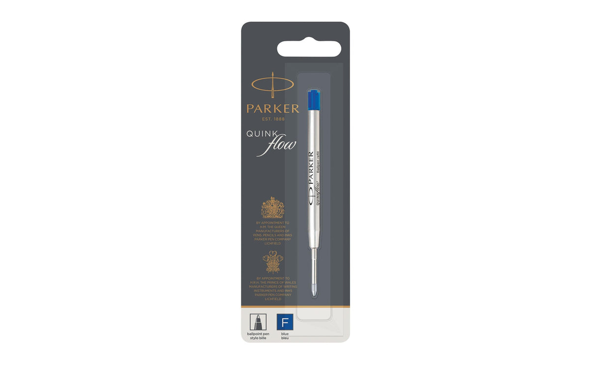 Parker Quinkflow Mine Kugelschreiber blau, Strichbreite: F, 1er Blister