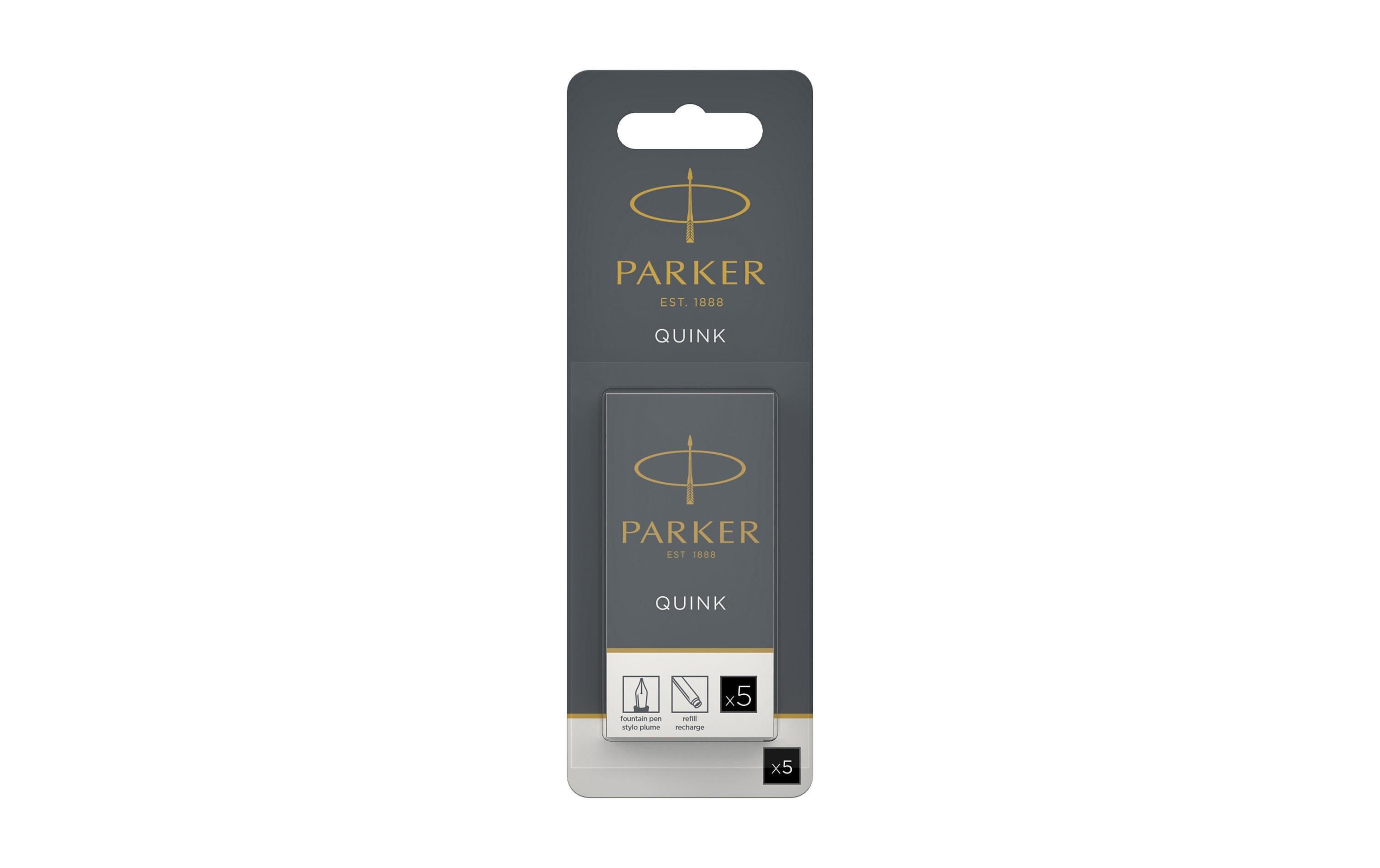 Parker Quink Tintenpatrone, schwarz Blister à 5 Stück