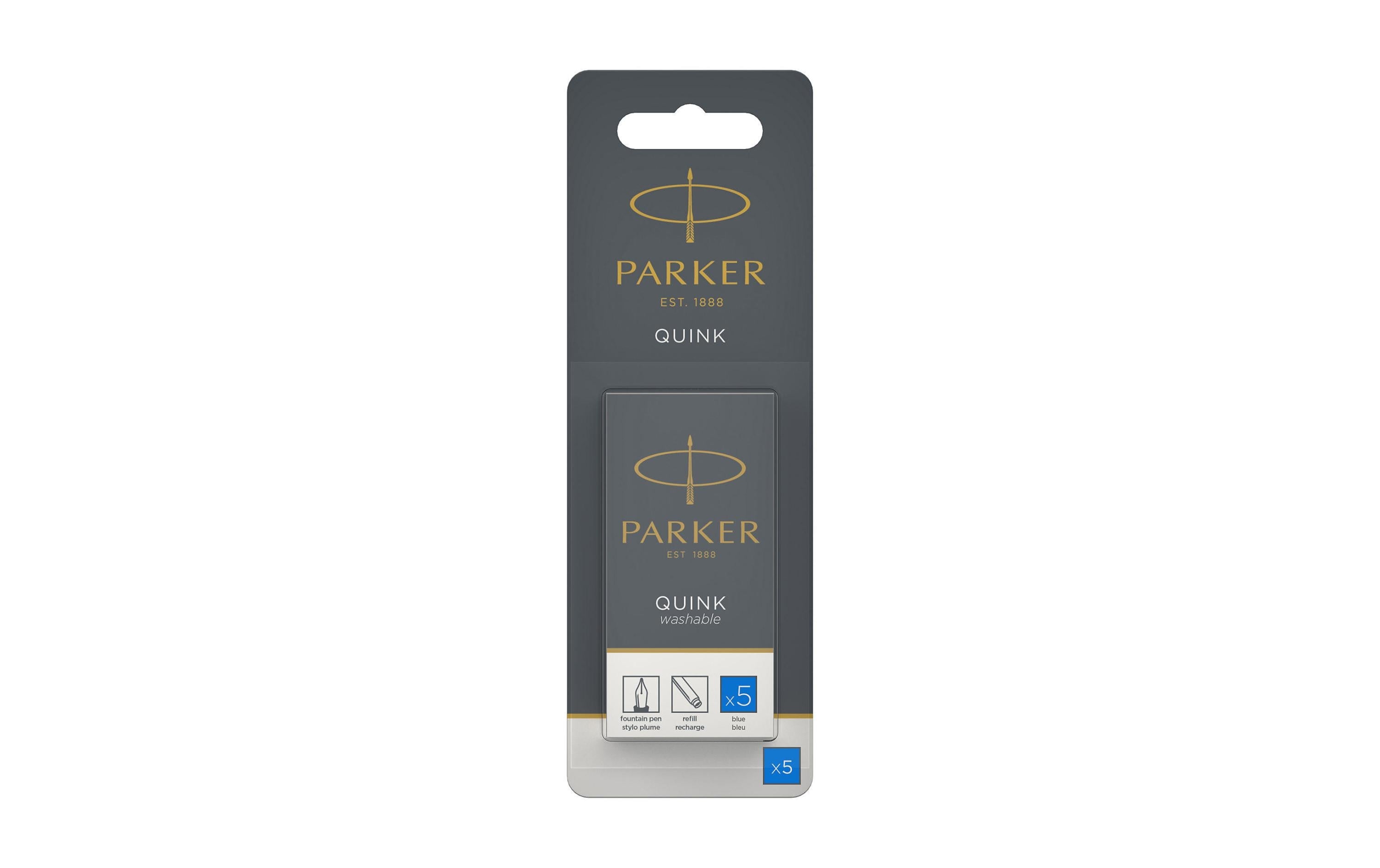 Parker Quink Tintenpatrone, blau Blister à 5 Stück