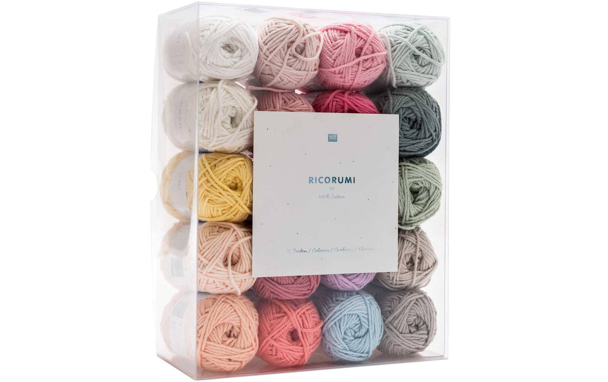 RICO Ricorumi - Set, 20-er, Baby Pastell 25 g, 57.5 m, 100 % CO
