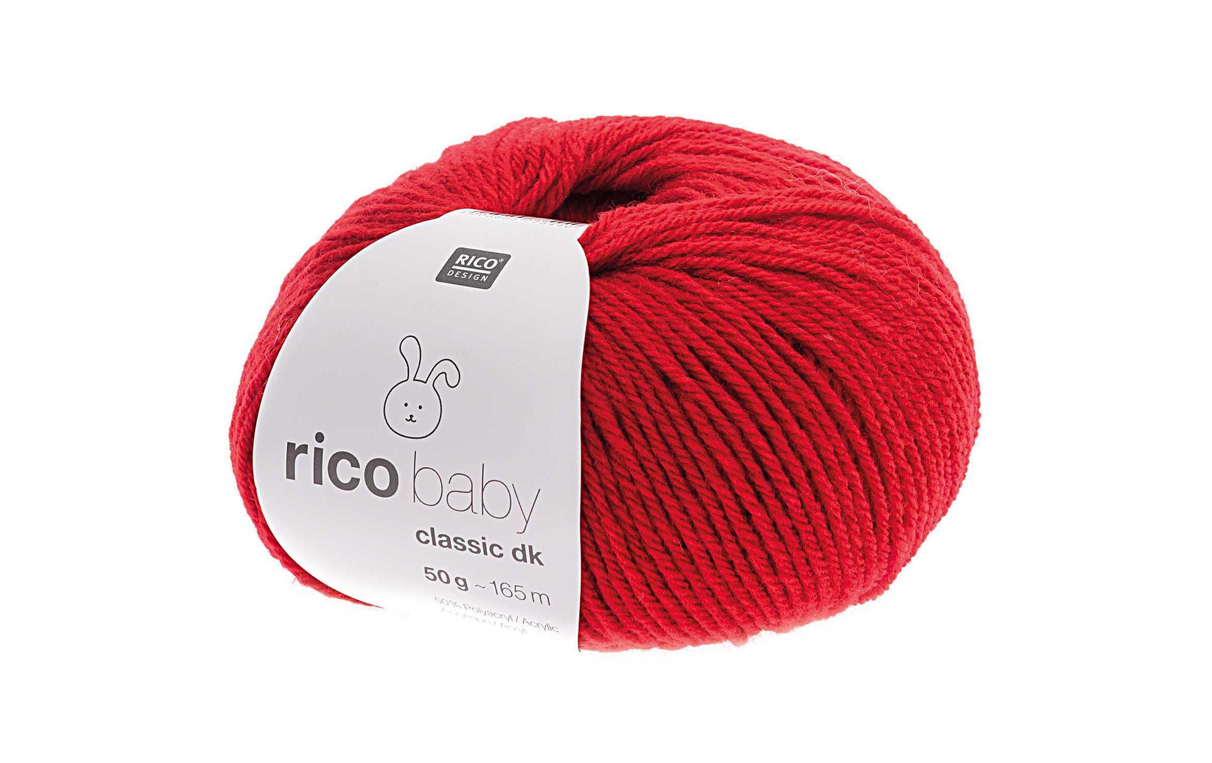 RICO Baby Classic DK, rot 50 g, 50 % PAN, 50 % PA,165 m