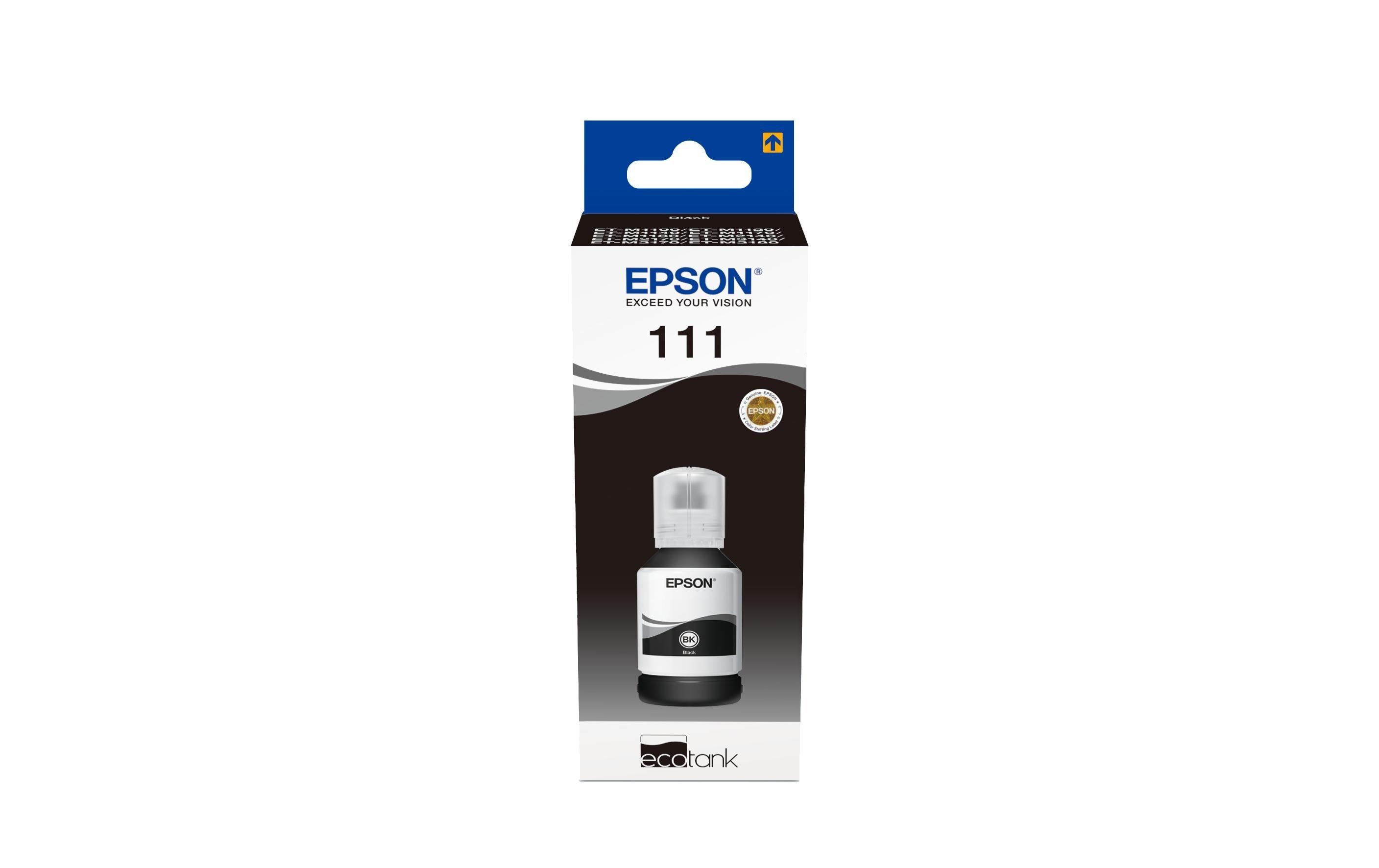 Tinte Epson C13T03M140 Pigment Black 111 Ecotank, Ink Bottle