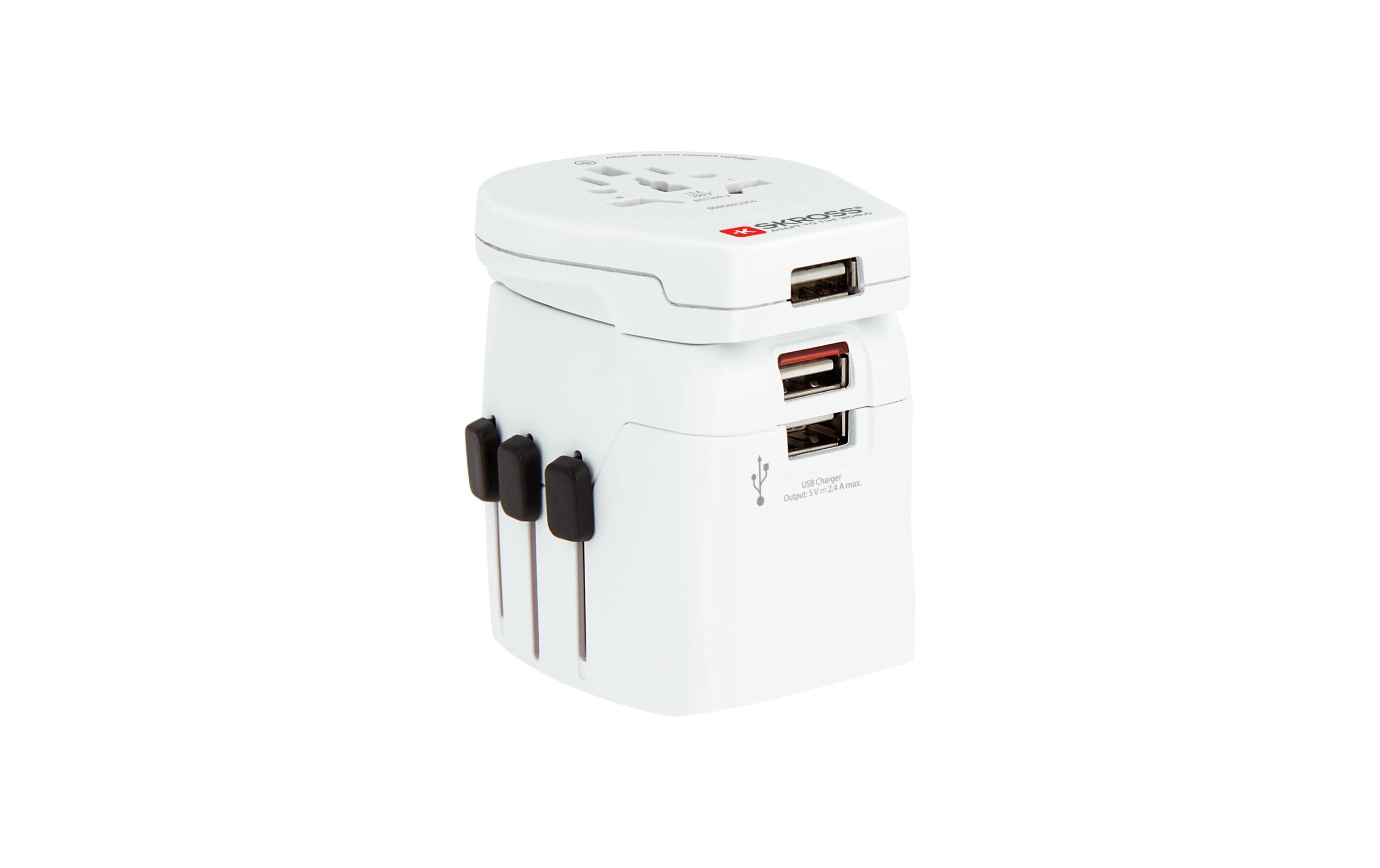 SKROSS World-Reiseadapter, 3x USB 3-polig, USB