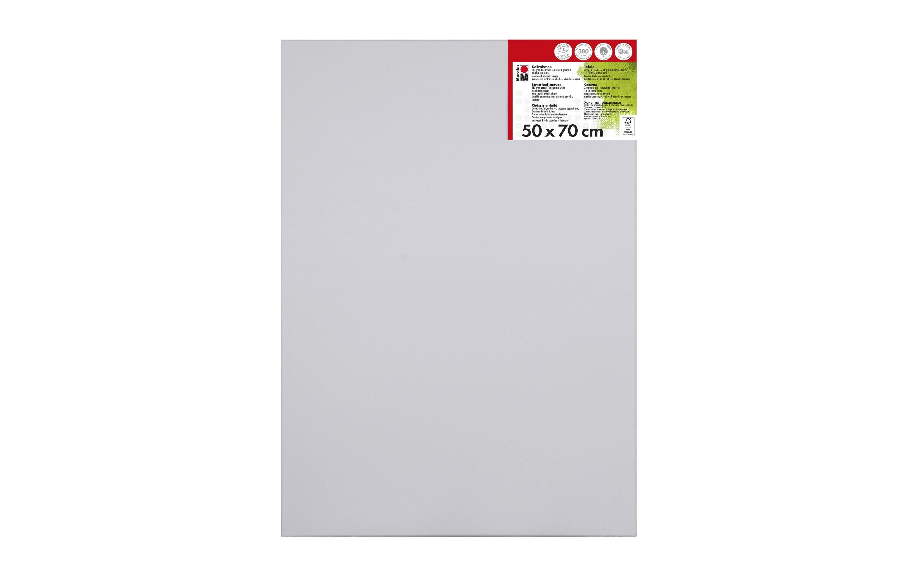 Marabu Keilrahmen 50 x 70 cm 380g/m2, Baumwolle bespannt