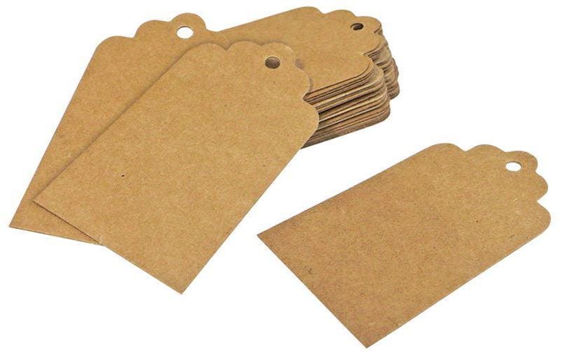 B+C Anhänger-Set aus Kraftkarton 24 Stück, 4 x 74 cm