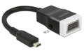 Monitorkonverter Micro-D HDMI zu VGA+Audio schwarz, 15cm