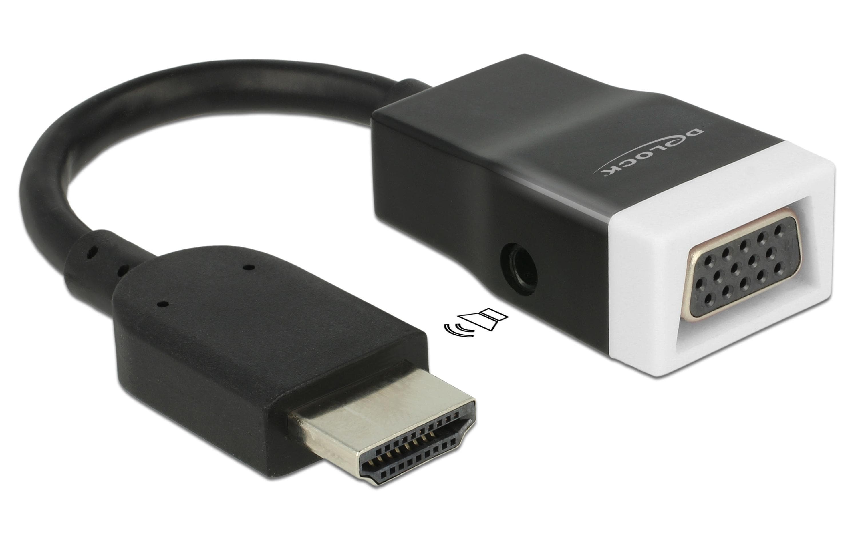 Monitoradapter HDMI-A zu VGA mit Audio HDMI-A Stecker zu VGA Buchse, 15cm