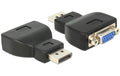 Monitoradapter DP1.1 zu VGA DP Stecker zu VGA-Buchse, schwarz