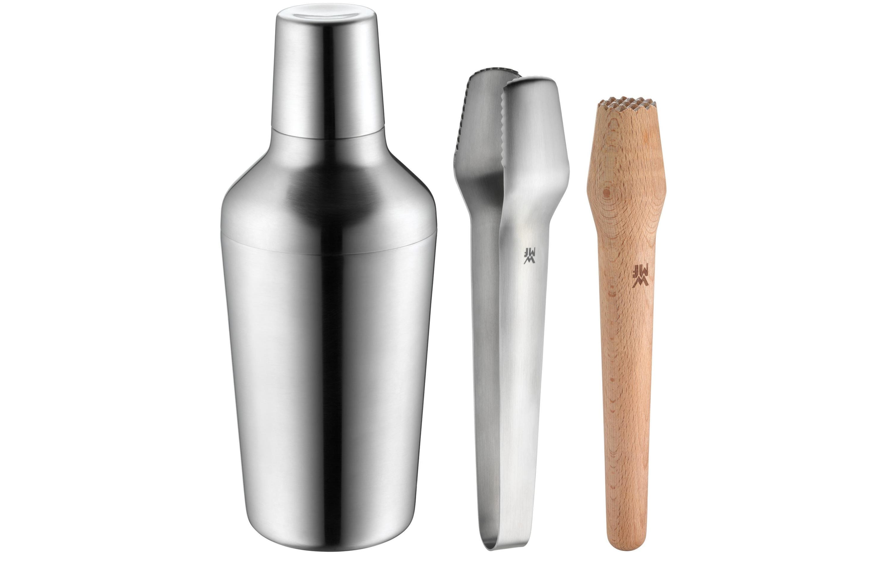 WMF Bar-Set Matrjoschka Shaker, Sieb, Barmass, Stössel, Eiszange