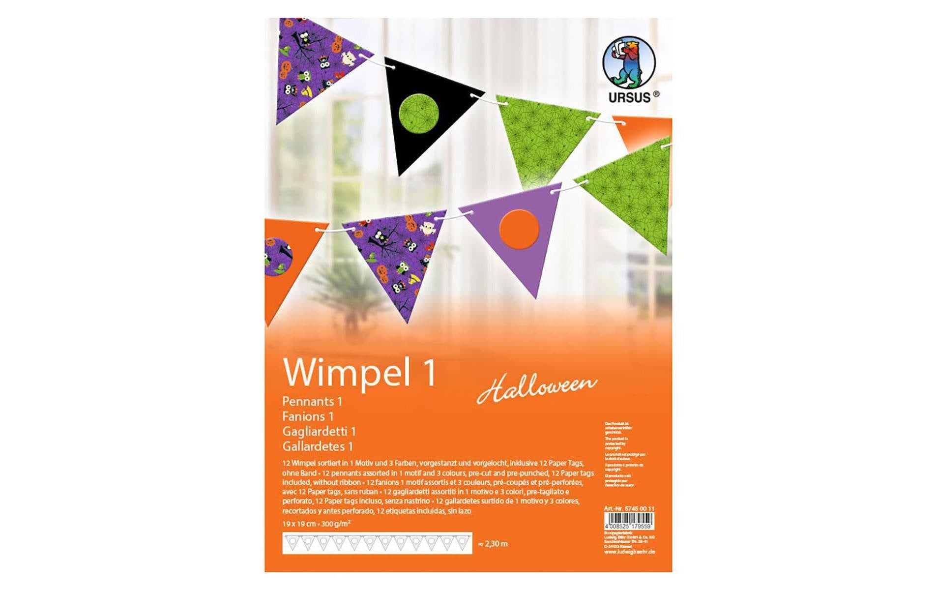 URSUS Halloween Deko Wimpel 12 Wimpel