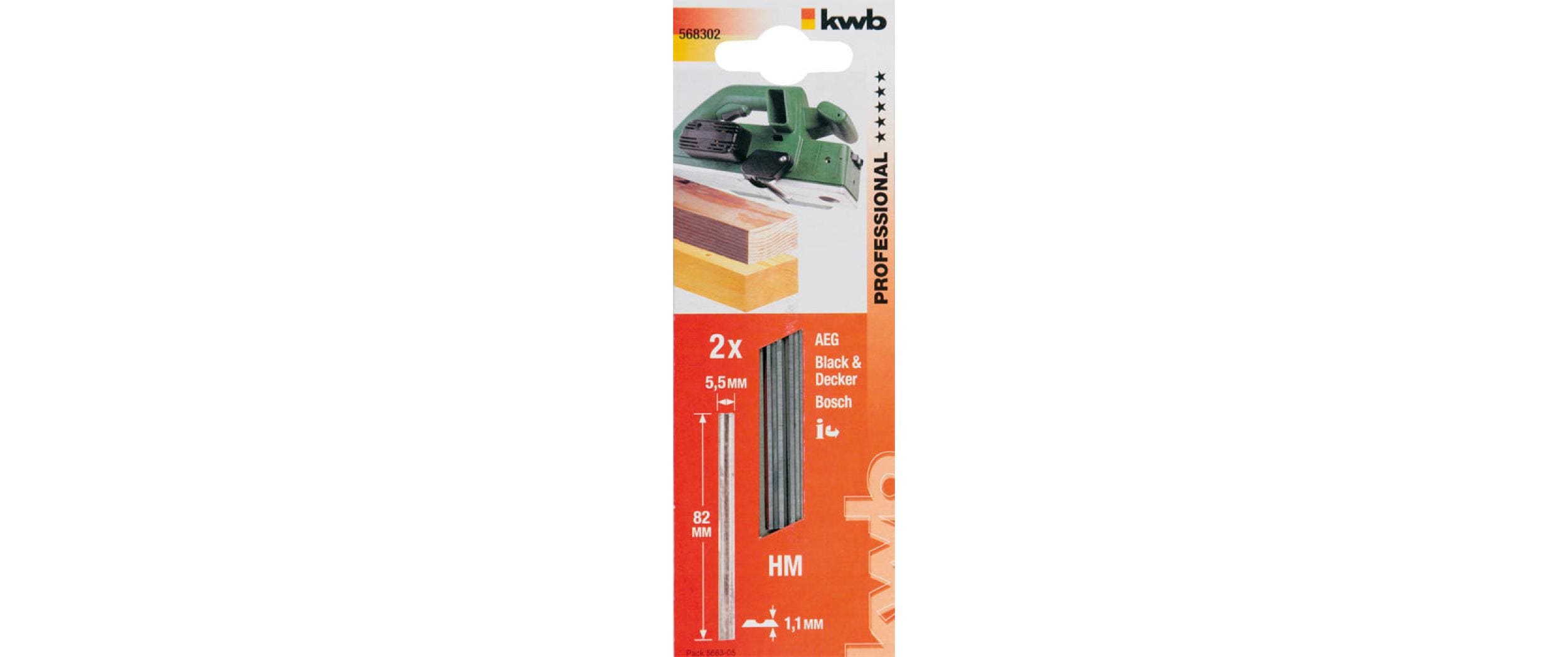 kwb HM Wendemesser H 83 Hobelmesser 82 mm