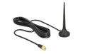 Delock LTE & LoRa Antenne,3dBi, Magnetfuss SMA Anschluss für 0.8 bis 2.4Ghz, 2m Kabel