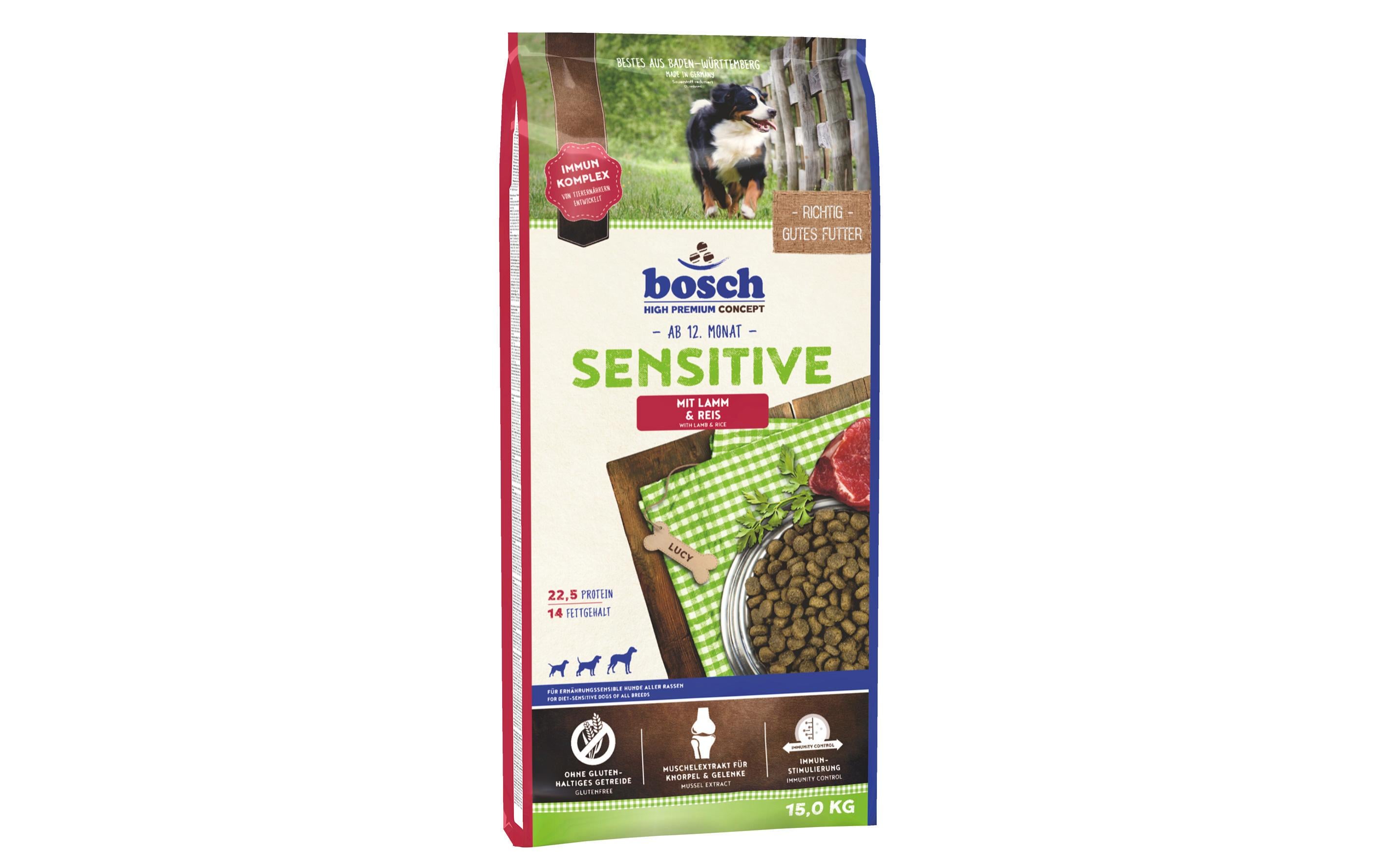 bosch Trockenfutter Sensitive Lamm & Reis, 15kg