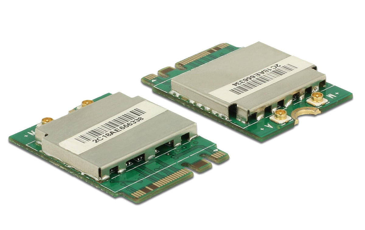 Delock WLAN-AC M.2 Modul Key A+E 150+433Mbits Dualband, 2x MHF Anschlüsse