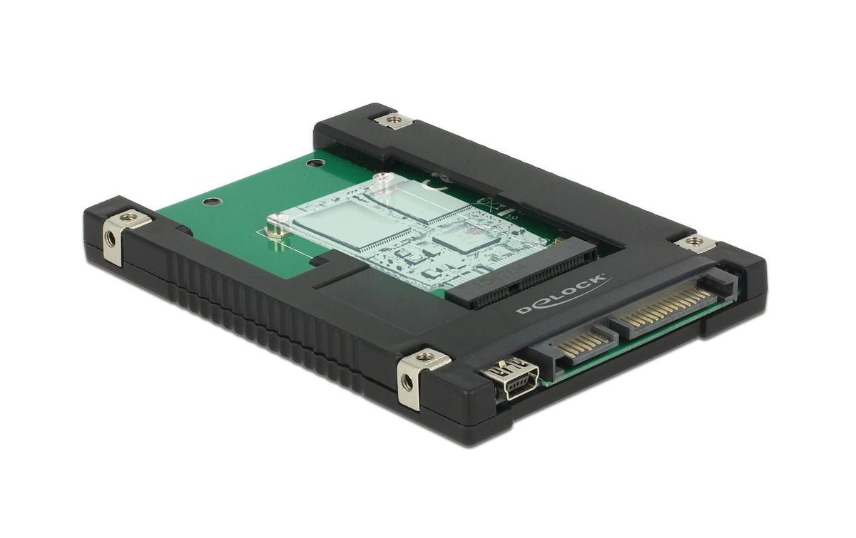 Delock mSATA zu SATA 2.5" Gehäuse unterstützt Mini-PCIe auf USB Basis