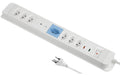 Steckdosenleiste Plus 7xT13 1xMaster 3xSlave, 3xDauer, 1.5m Kabel, mit ÜS
