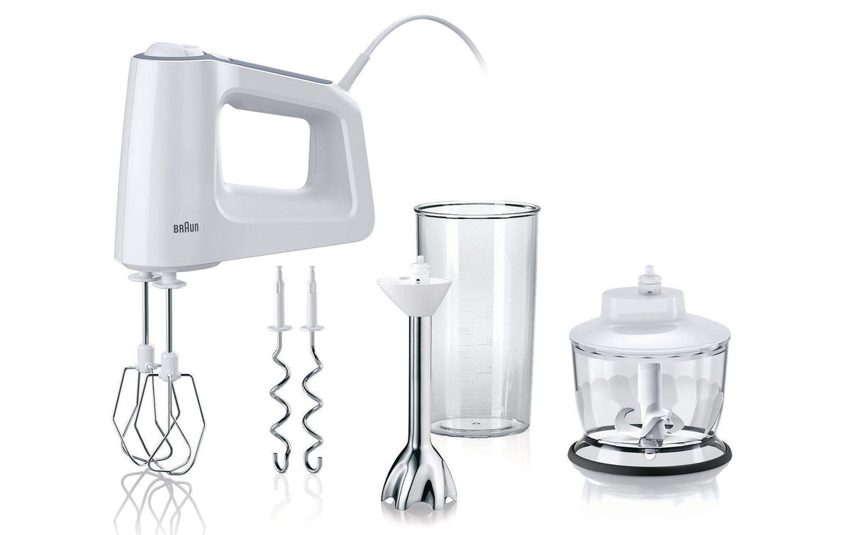 Braun Handmixer MultiMix 3 HM3137WH 500 Watt, 5 Geschwindigkeitsstufen, Turbo