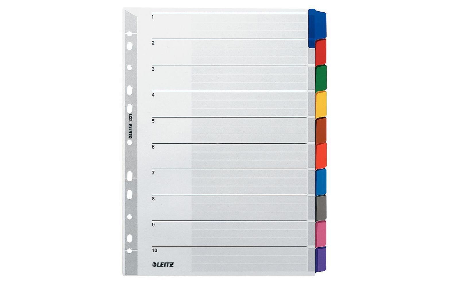 Leitz  Register blanko A4 Karton 10 Blatt