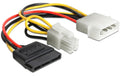 P4 4Pin Stecker & SATA Adapter für Molex 4Pin Stromanschluss