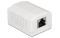 Delock RJ-45 Cat.6A Gehäuse: 1 Port Weiss, LSA Anschluss für Installationskabel
