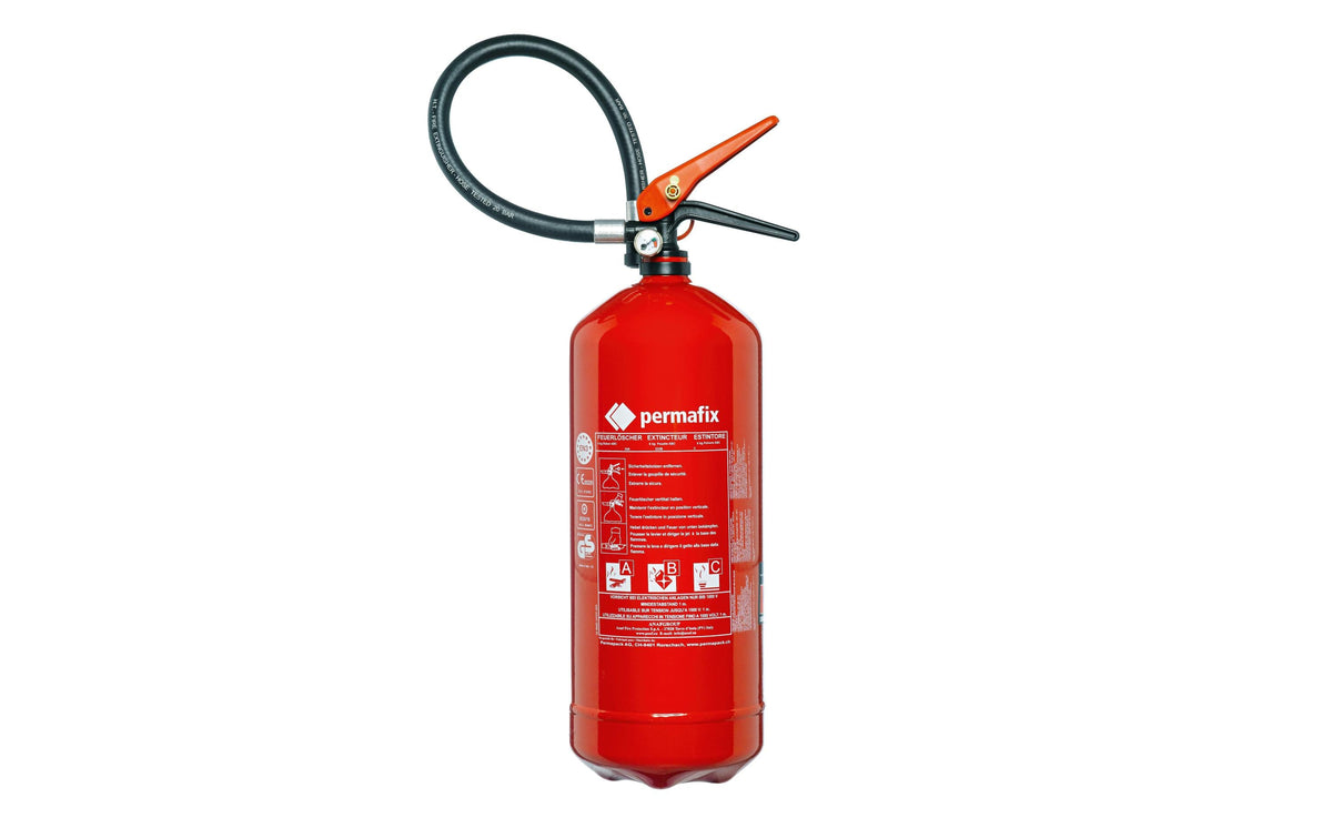 Permafix Feuerlöscher Pulver PS6-HJ Brandklasse ABC, 6 Kg