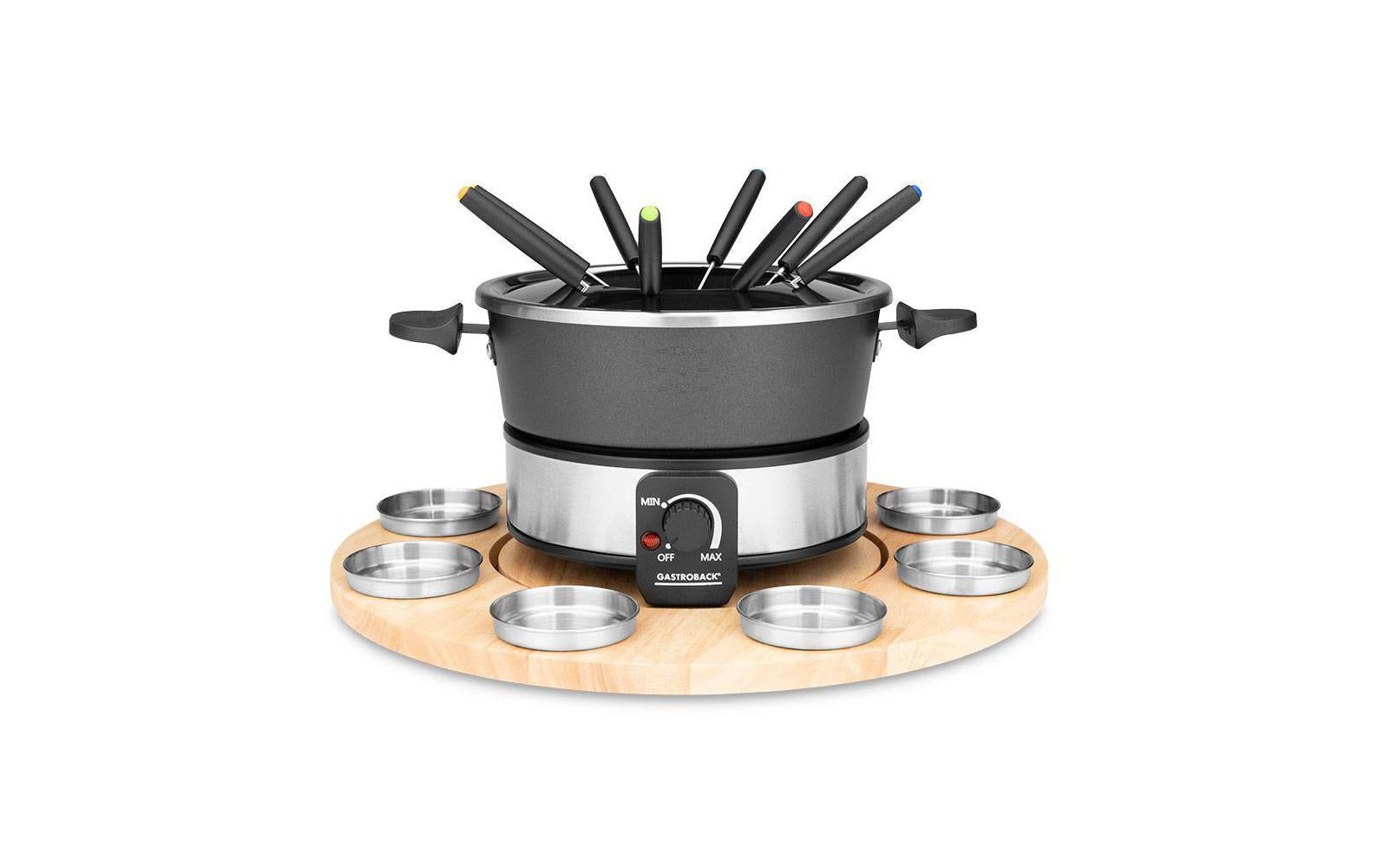 Gastroback Fondue Set 42566 8 Gabeln, Drehscheibe, 8 Edelstahlschälchen