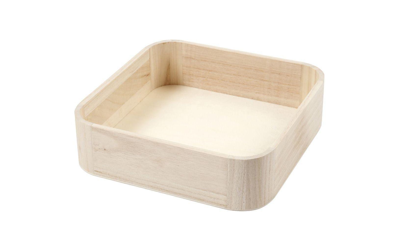Creativ Company Holz-Tablett hoch 25 x 25 x 7 cm