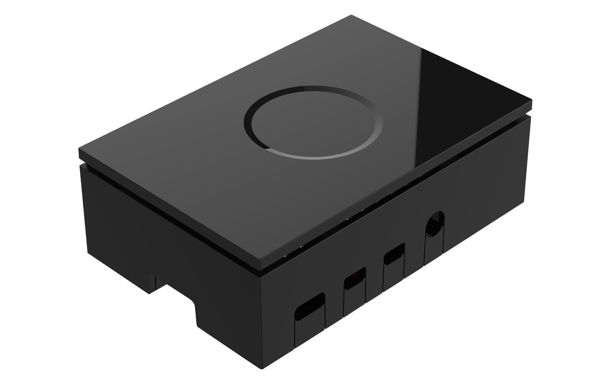 Gehäuse zu Raspberry Pi 4 Model B, (Pi 4B) Farbe: schwarz