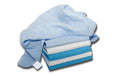 Makian Mulltücher 70x70cm 6er Pack, Blau & Weiss uni