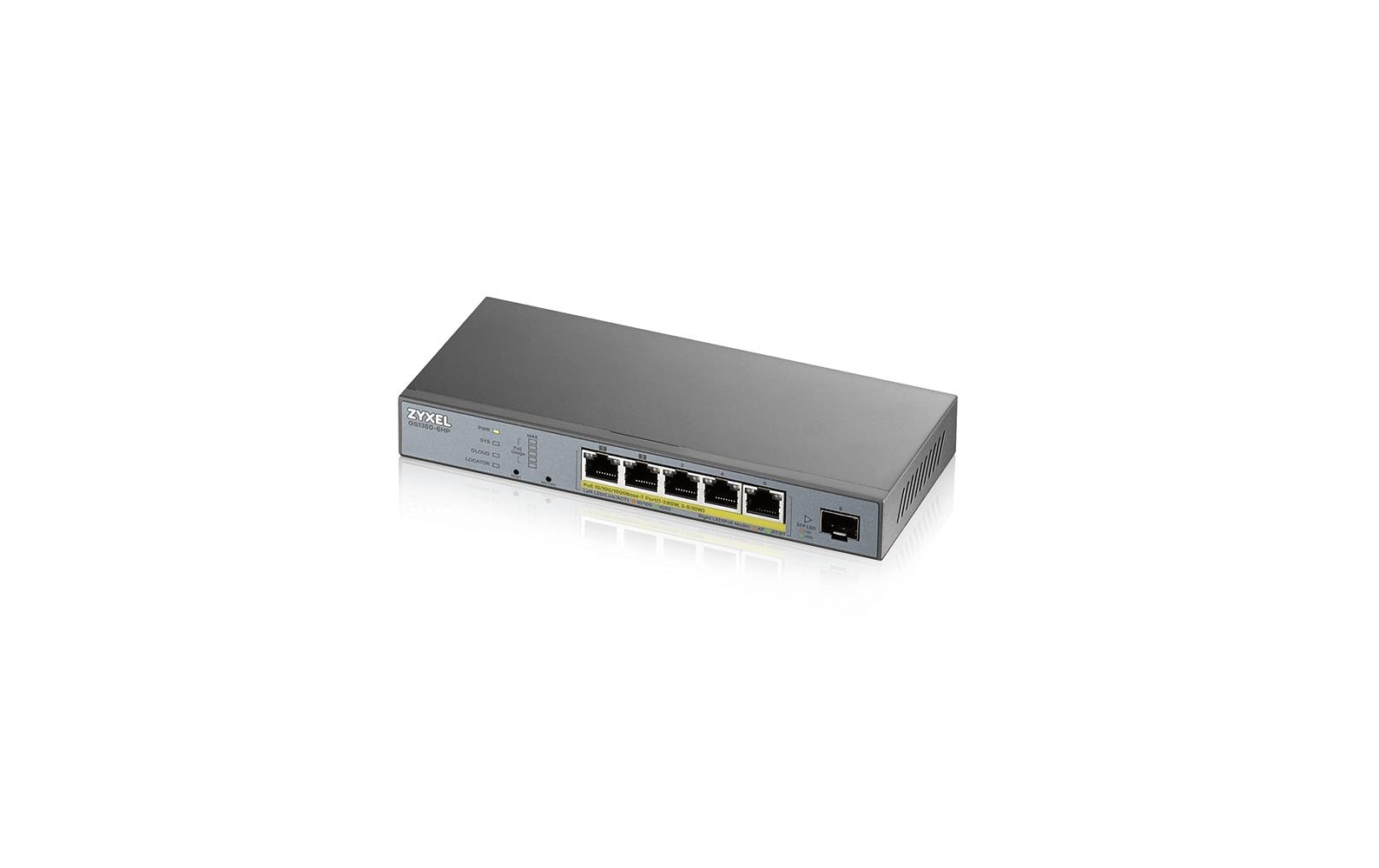 ZyXEL GS1350-6HP managed PoE+ 250m Reichweite