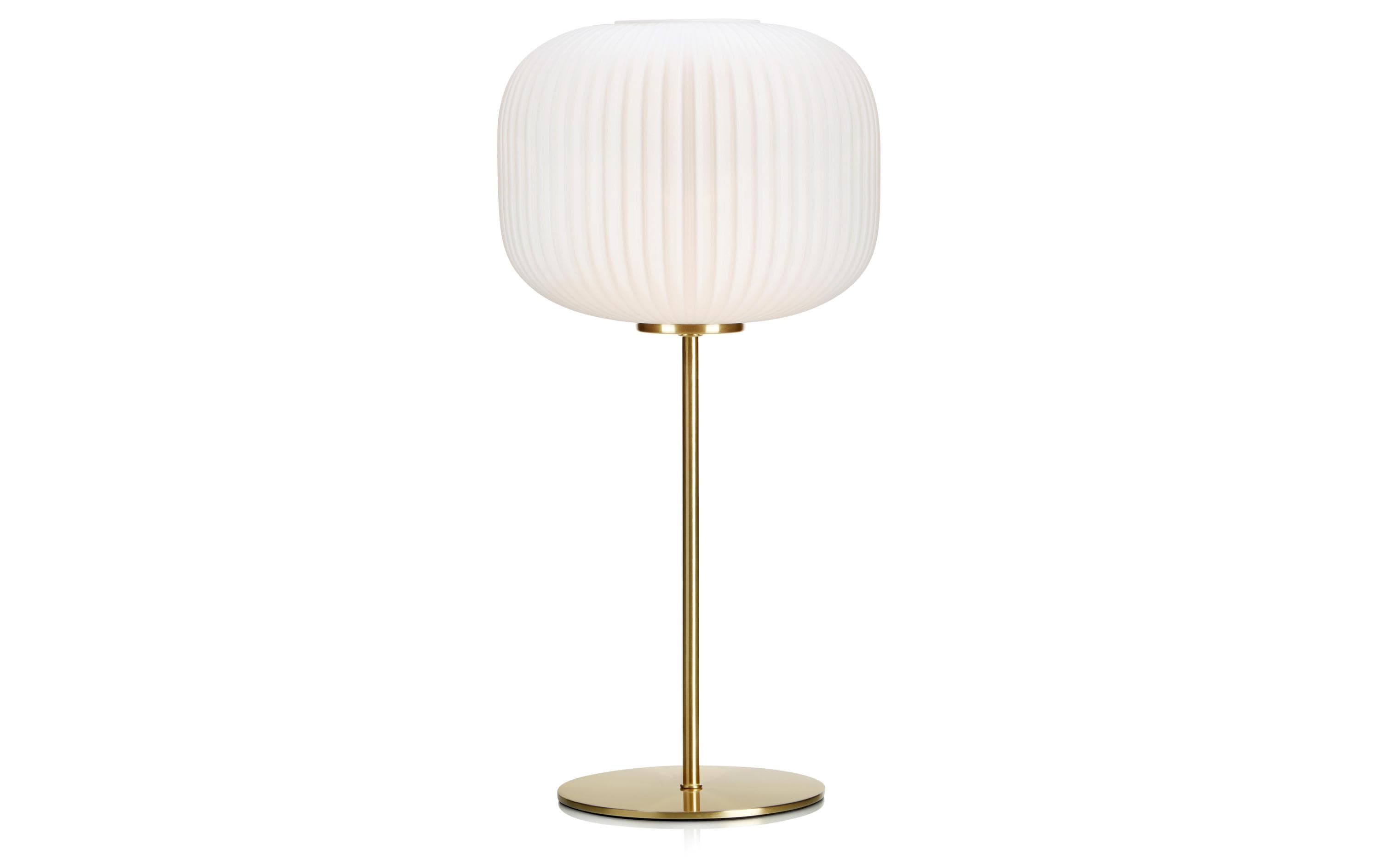 MARKSLOJD Sober 1L Tischleuchte Messing Wei 107819, 1x E27 60W, Ein/Aus-Schalter