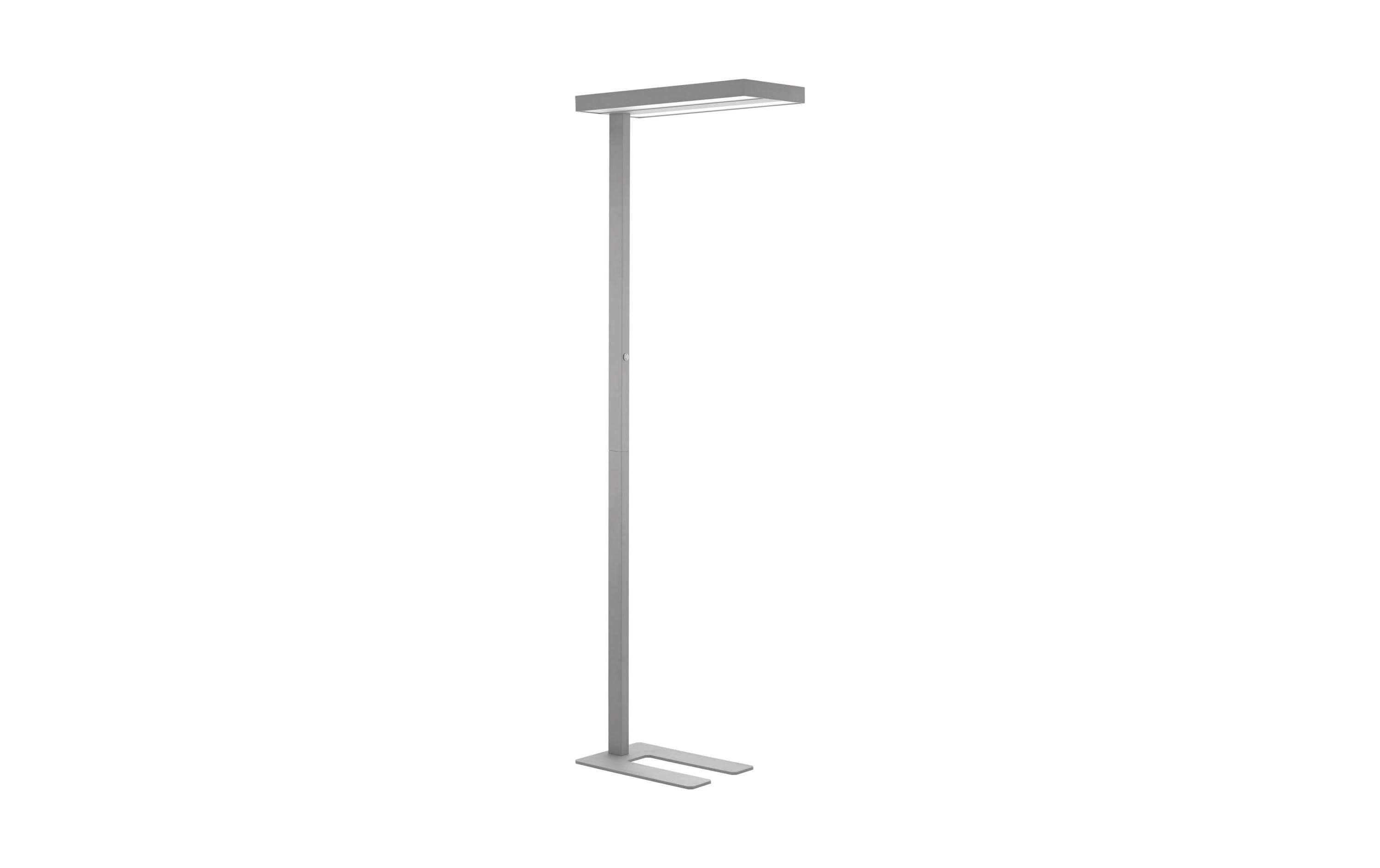 EGLO GARABELLA LED-Stehl. Silber 72W, 10500lm, 4000K, UGR 19, mit Sensor