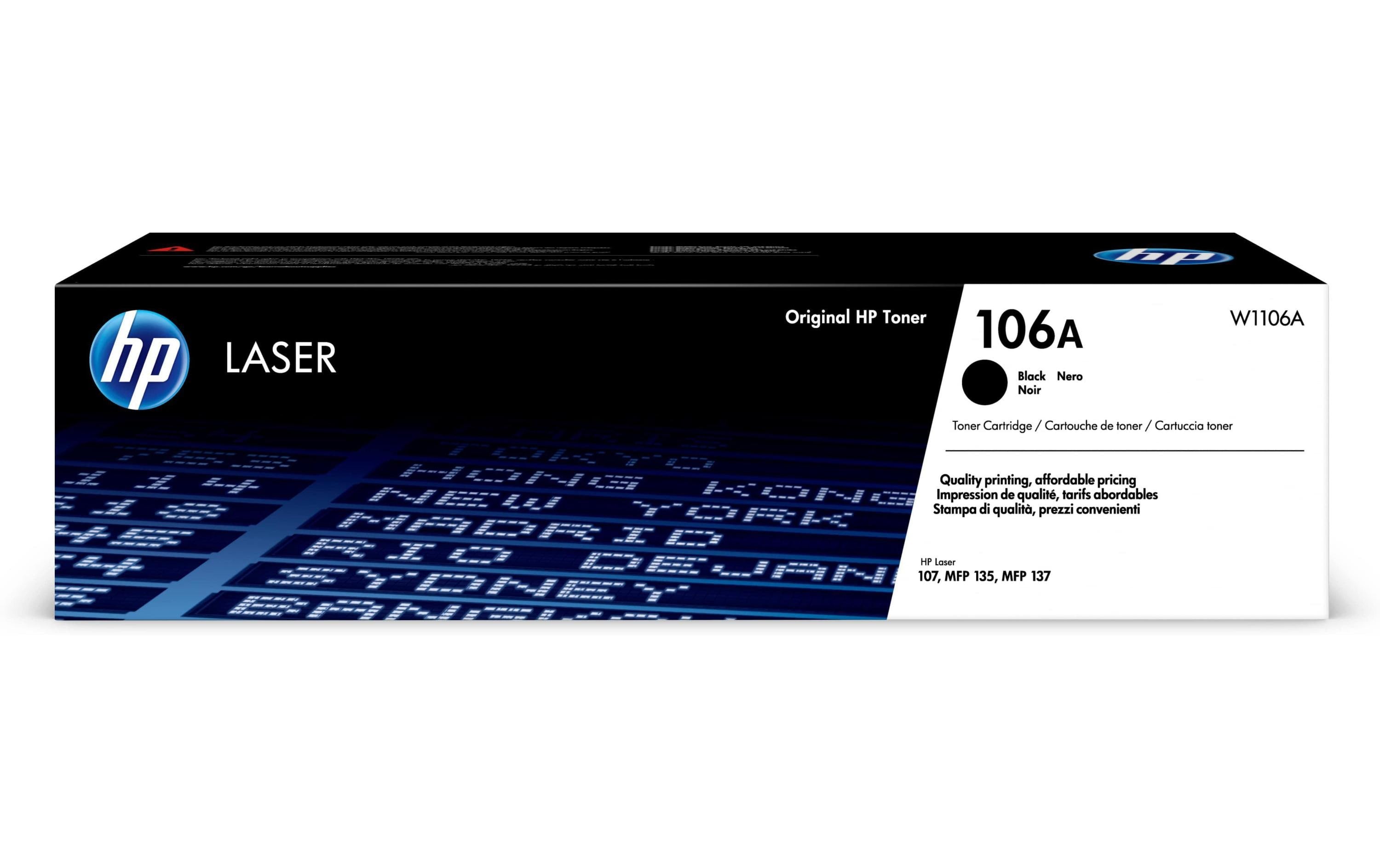 HP Toner 106A - Black (W1106A) Seitenkapazität ~ 1'000 Seiten