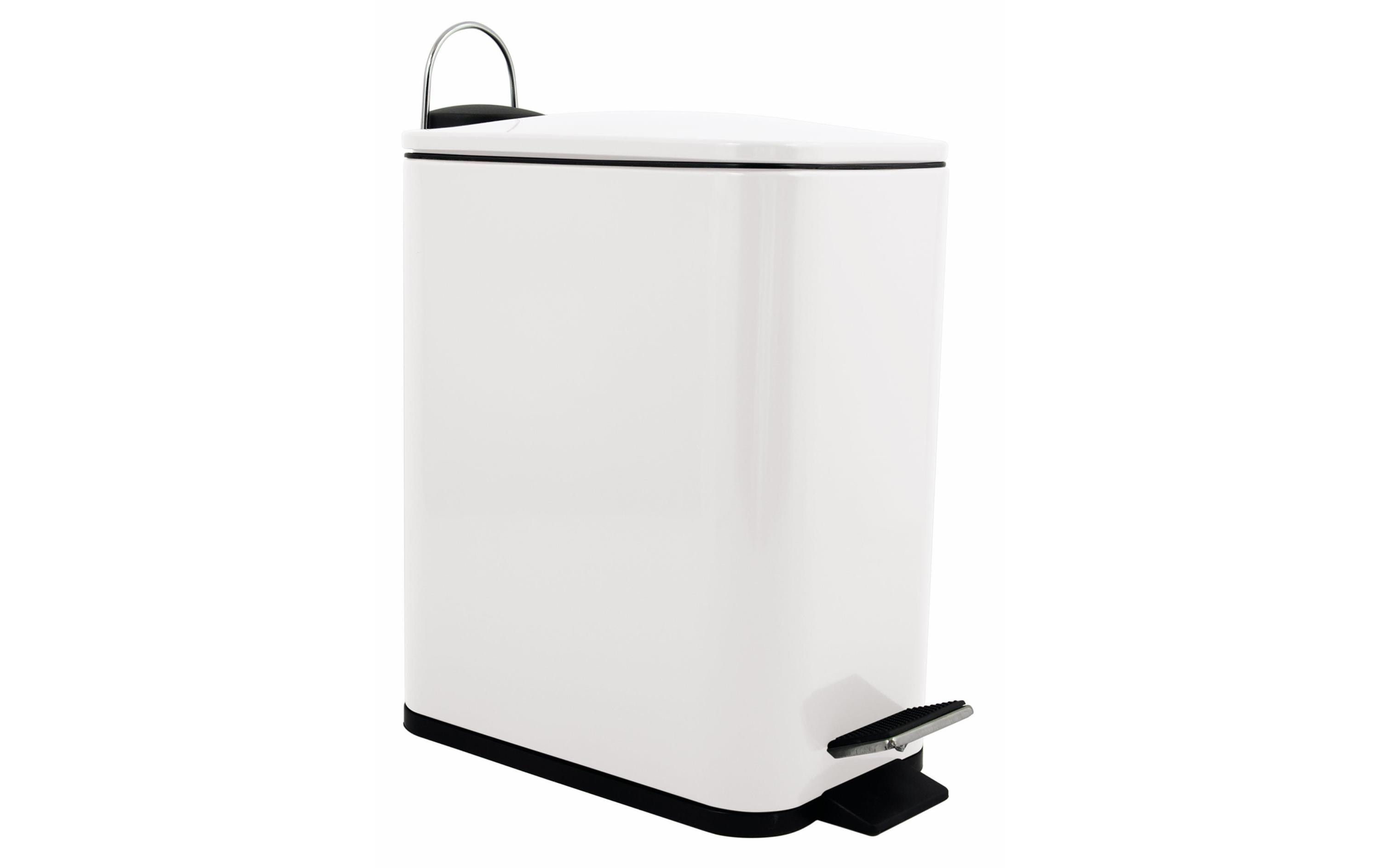 spirella ERIK Treteimer, Mattweiss 5L, 14 x 28 cm, H: 29 cm