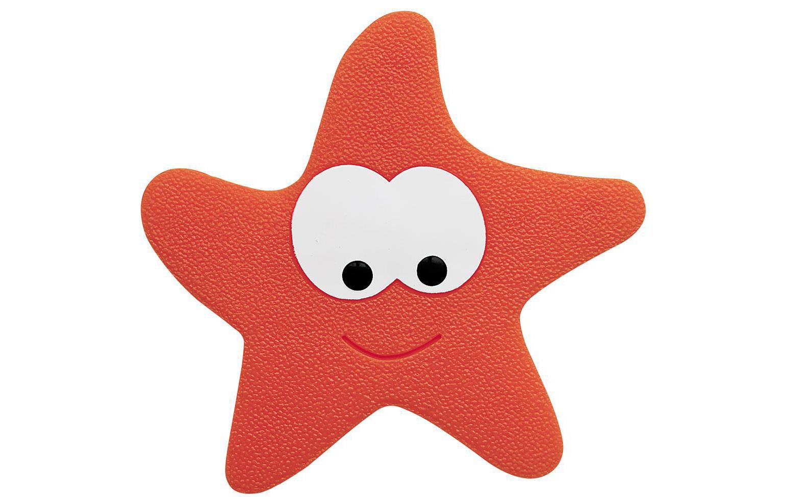 spirella Badmatten Mini STERN, Rot 5 Stück, 13 x 12.5 cm, waschbar