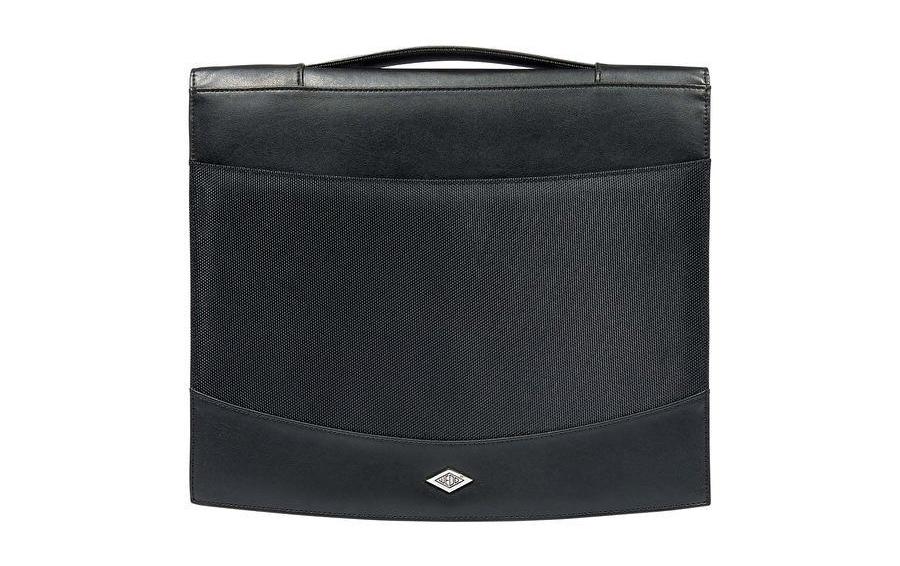 Wedo Elegance Organizer Kunstleder schwarz mit Tragegriff, 4-Ring-Mechanik