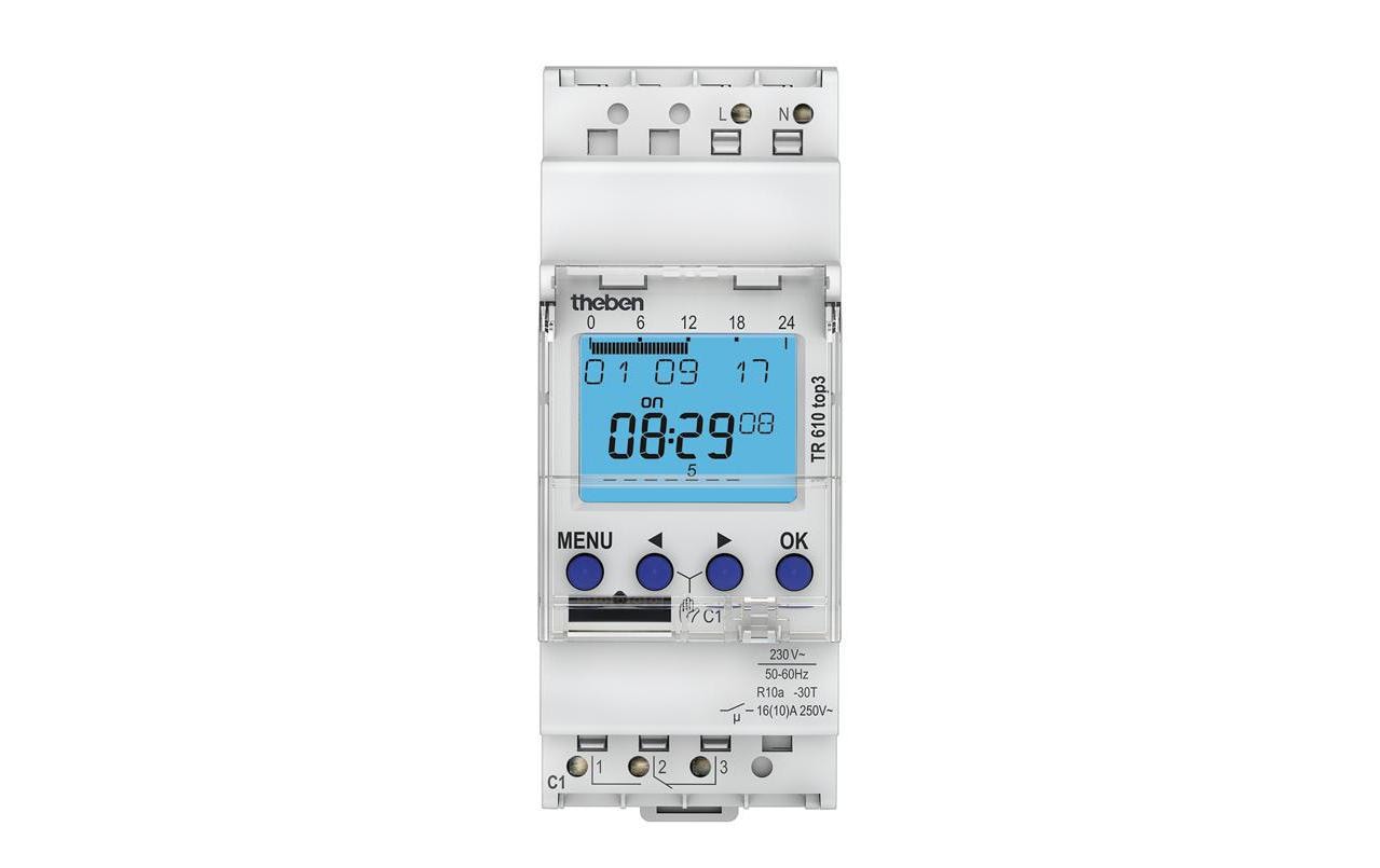 Theben Smart Digital-Wochenschaltuhr 1 Kanal 16A, 230V,1min, bluetooth