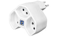 Steffen Manta Abzweigstecker 3xT13 weiss, sternförmig, drehbar, mit KS