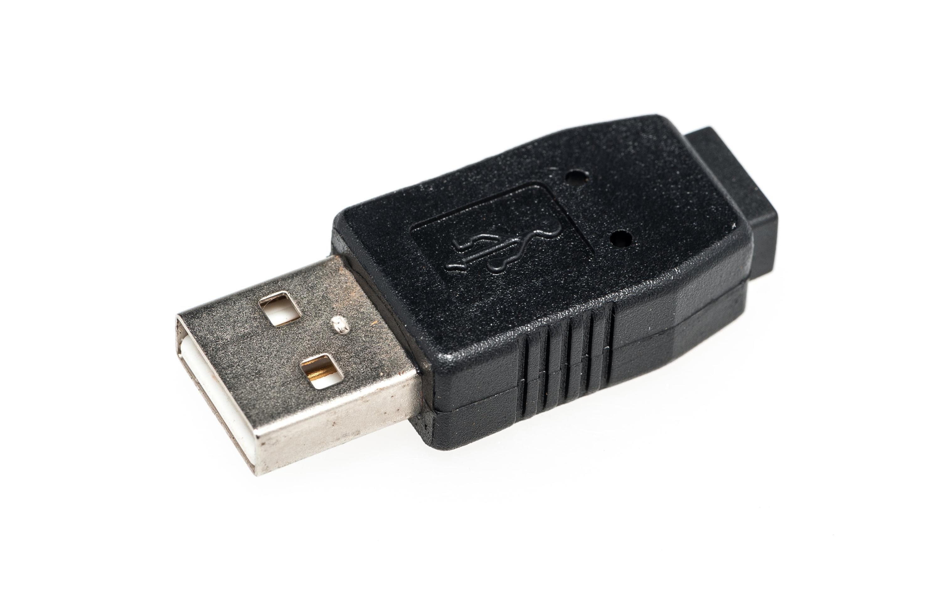 USB Adapter A-Stecker zu Mini-B-Buchse schwarz