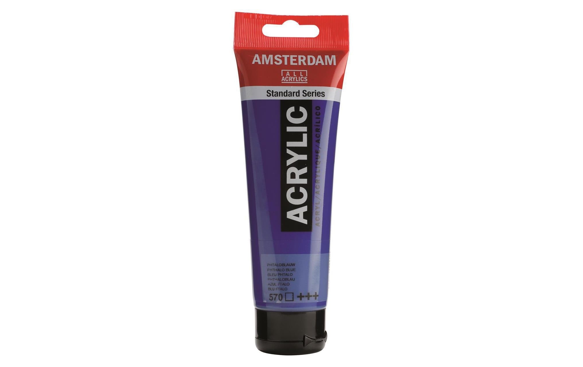 Amsterdam Acrylfarbe Standard 570 120 ml, Farbe: Phthaloblau, Transparent