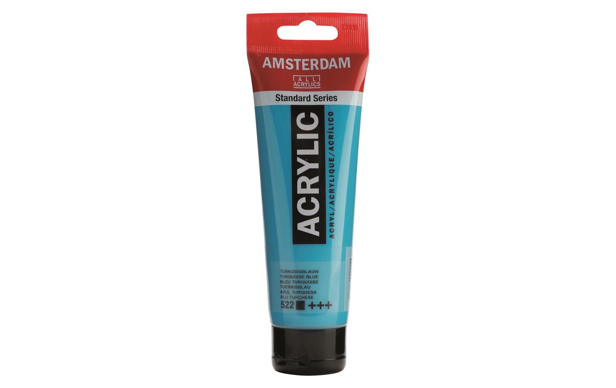 Amsterdam Acrylfarbe Standard 522 120 ml, Farbe: Türkisblau, Deckend