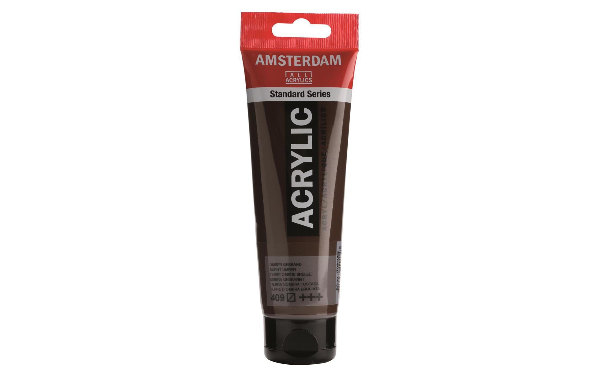 Amsterdam Acrylfarbe Standard 409 120 ml, Farbe: Umbra Gebrannt, Halbtransp.