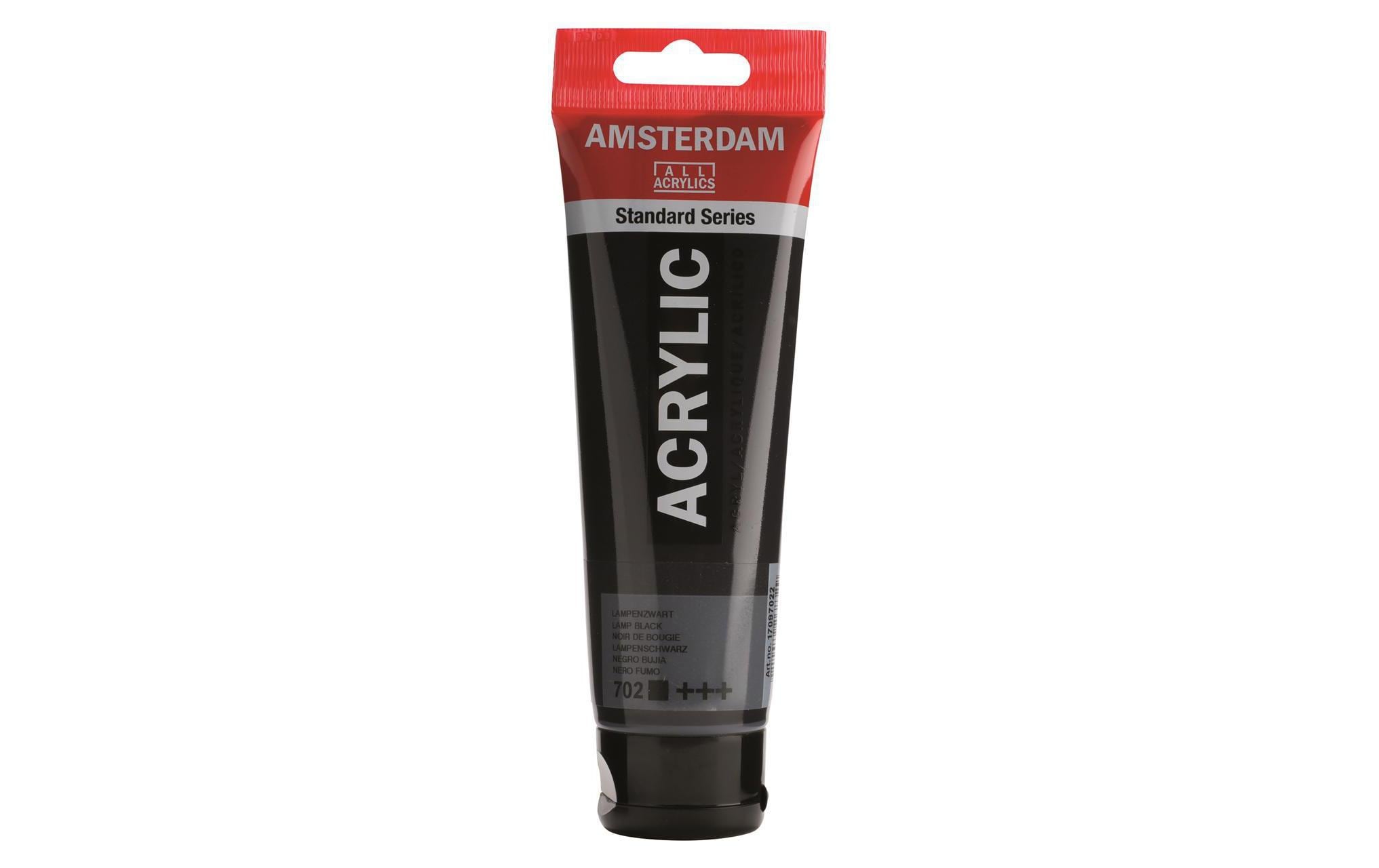 Amsterdam Acrylfarbe Standard 702 120 ml, Farbe: Lampenschwarz, Deckend