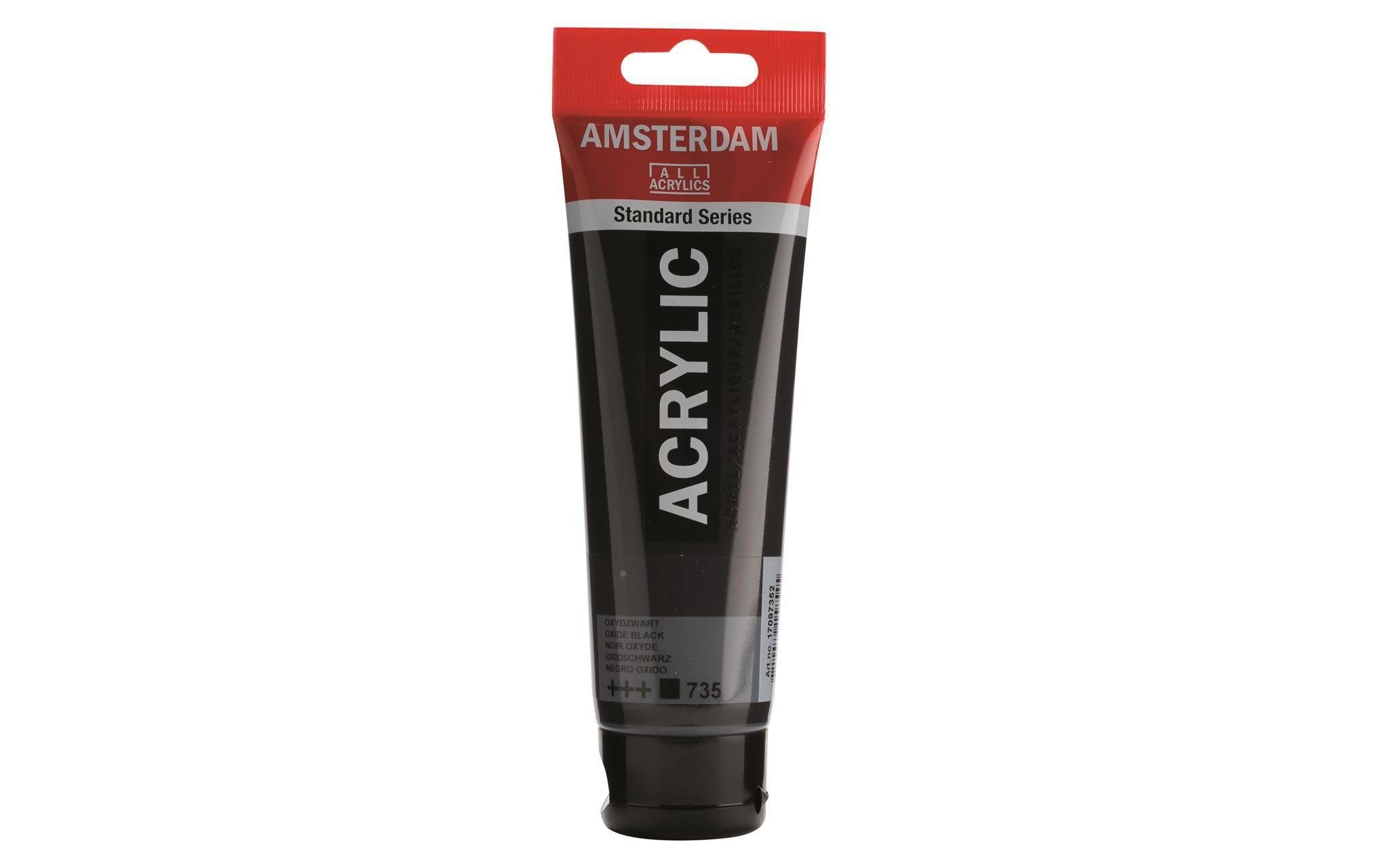 Amsterdam Acrylfarbe Standard 735 120 ml, Farbe: Oxidschwarz, Deckend