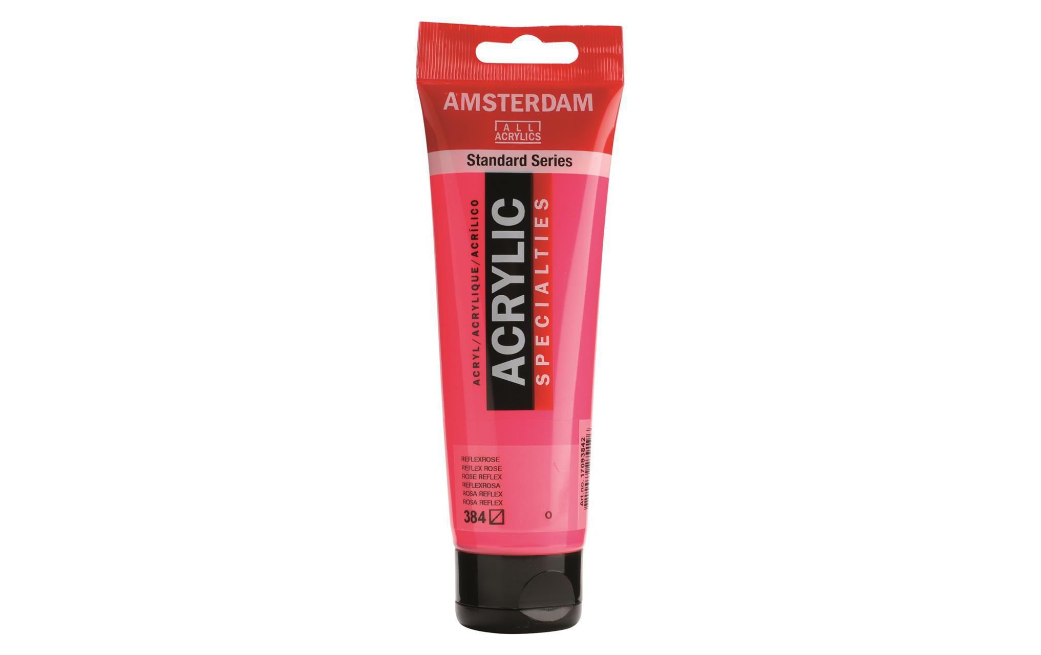 Amsterdam Acrylfarbe Specialties 384 120 ml, Farbe: Reflexrosa, Halbtransp.