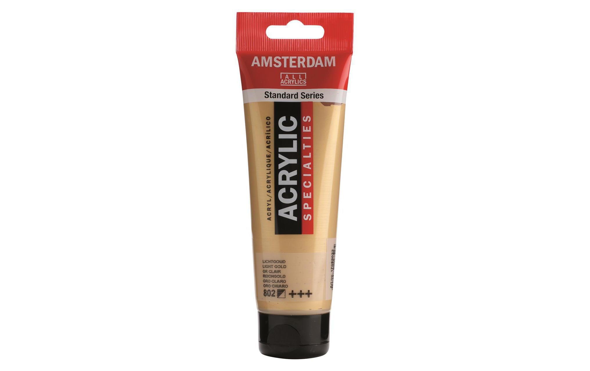 Amsterdam Acrylfarbe Specialties 802 120 ml, Farbe: Reichgold, Halbdeckend