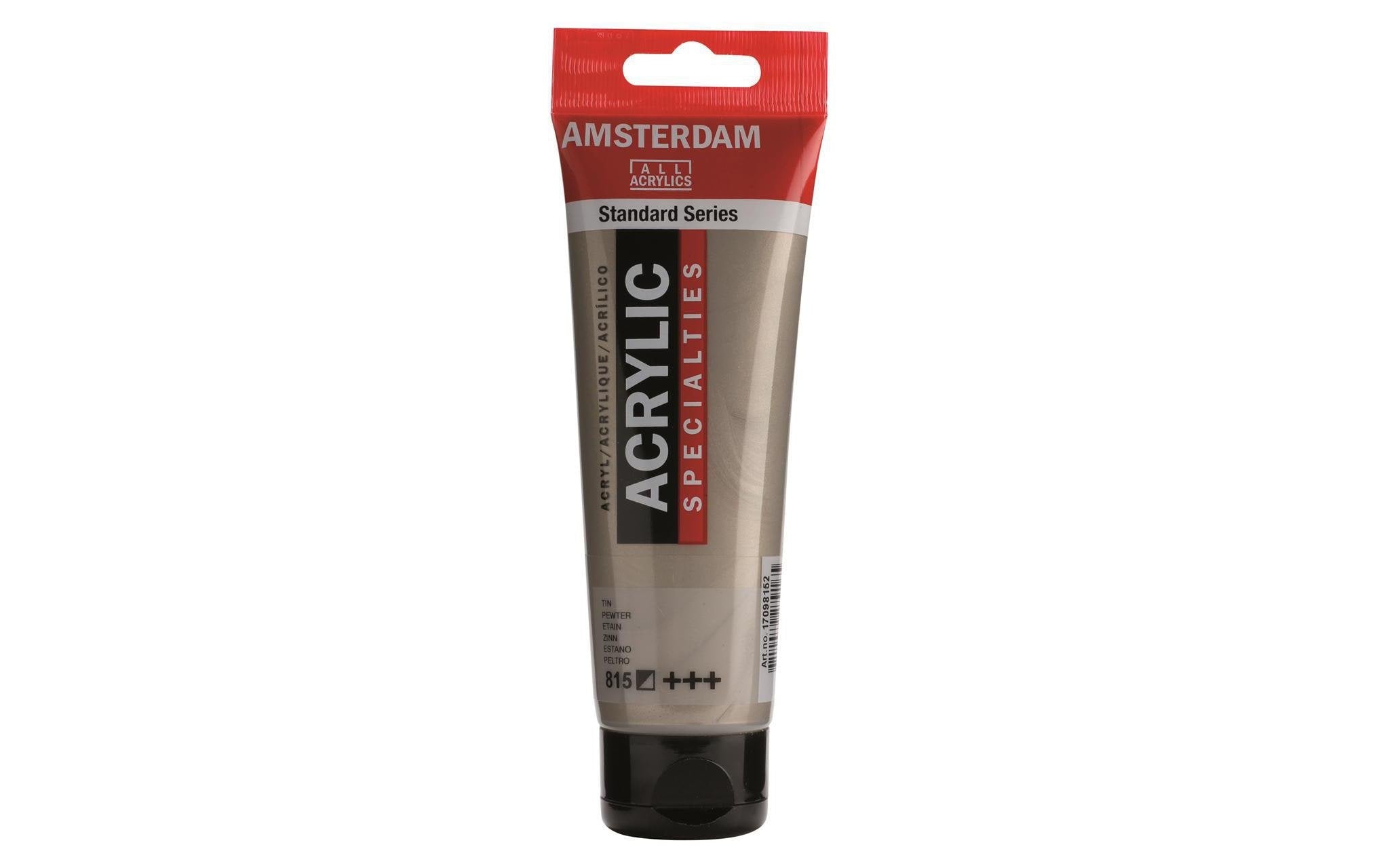 Amsterdam Acrylfarbe Specialties 815 120 ml, Farbe: Zinn, Halbdeckend