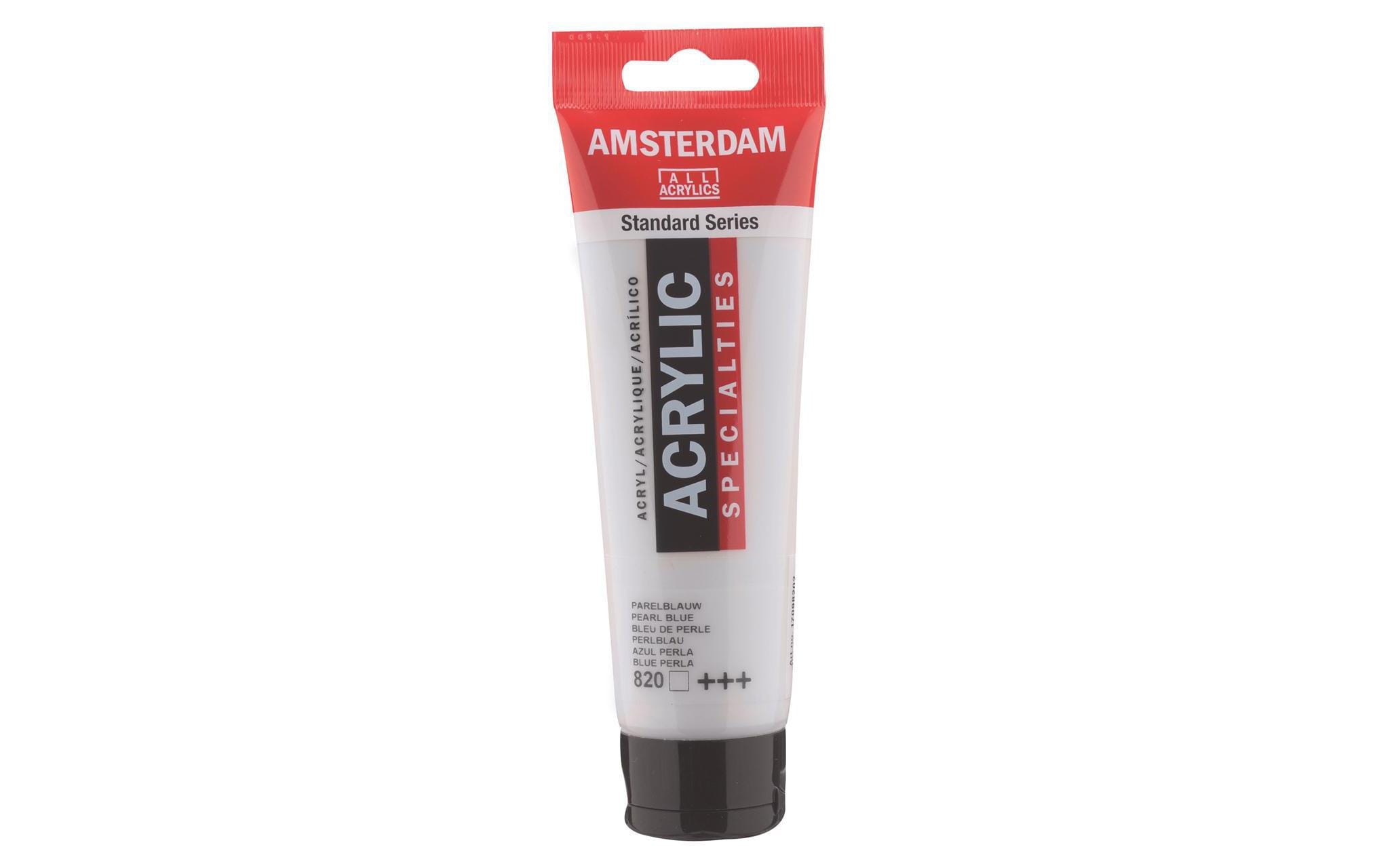 Amsterdam Acrylfarbe Specialties 820 120 ml, Farbe: Perlblau, Transparent