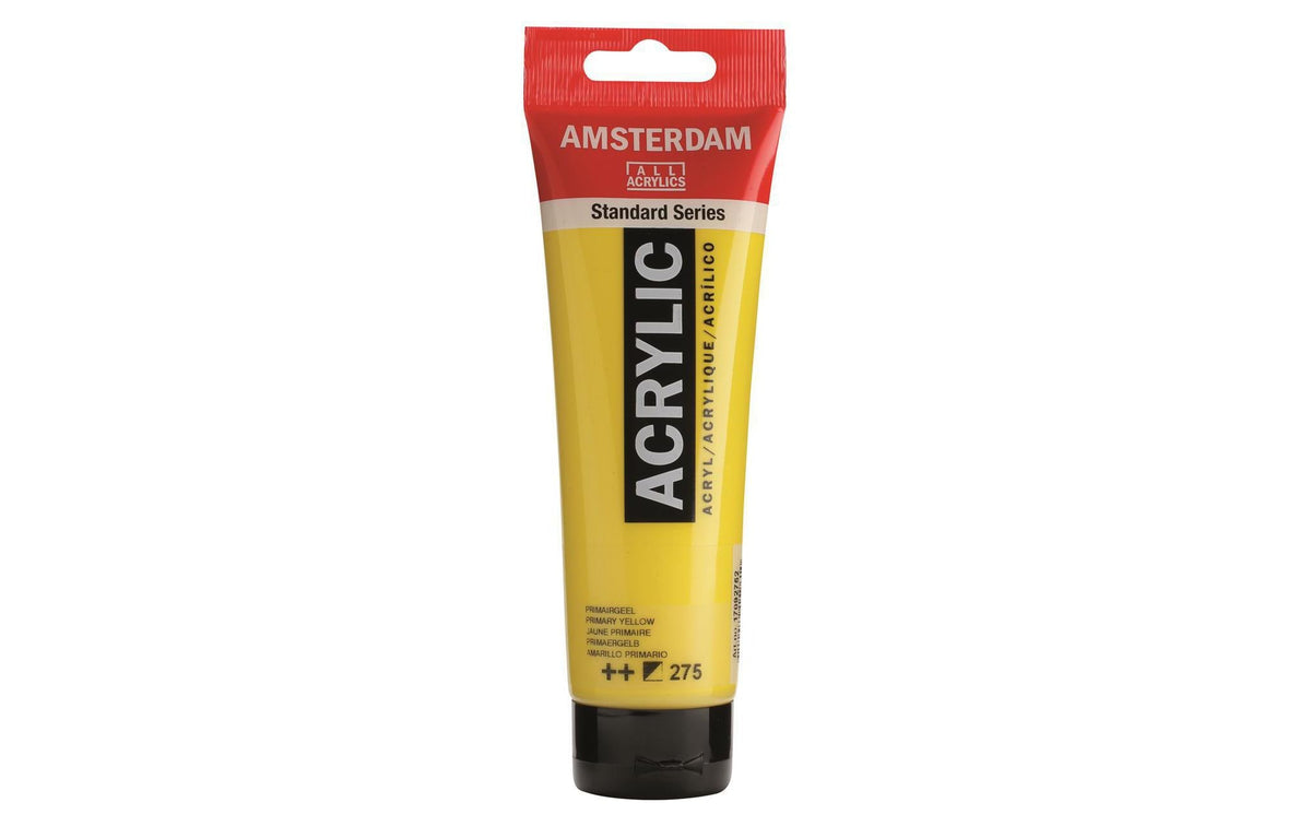Amsterdam Acrylfarbe Standard 275 Primärgel 120 ml, Farbe: Primärgelb, Halbdeckend